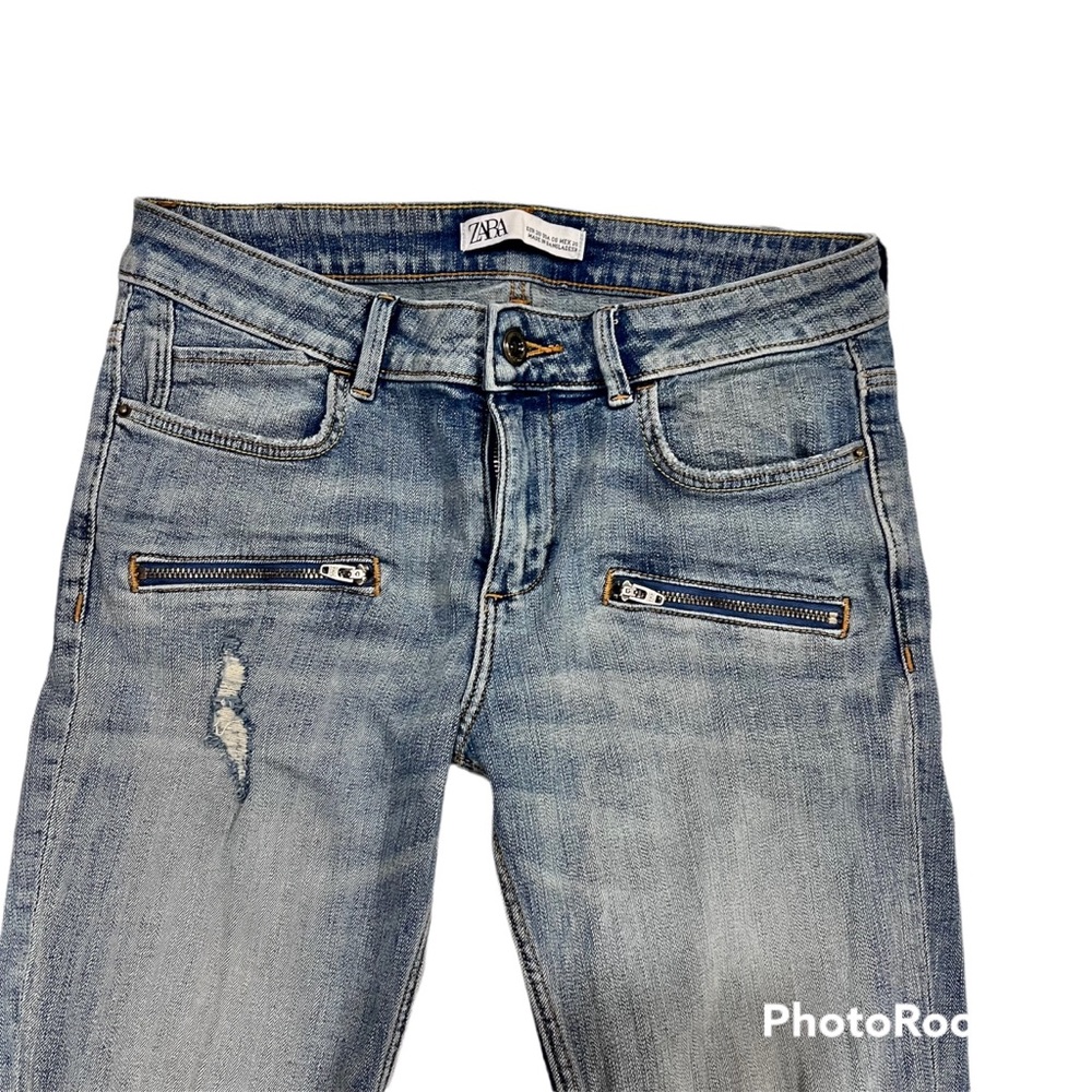 ZARA Distressed Skinny Jeans with Pockets - Picture 4 of 4
